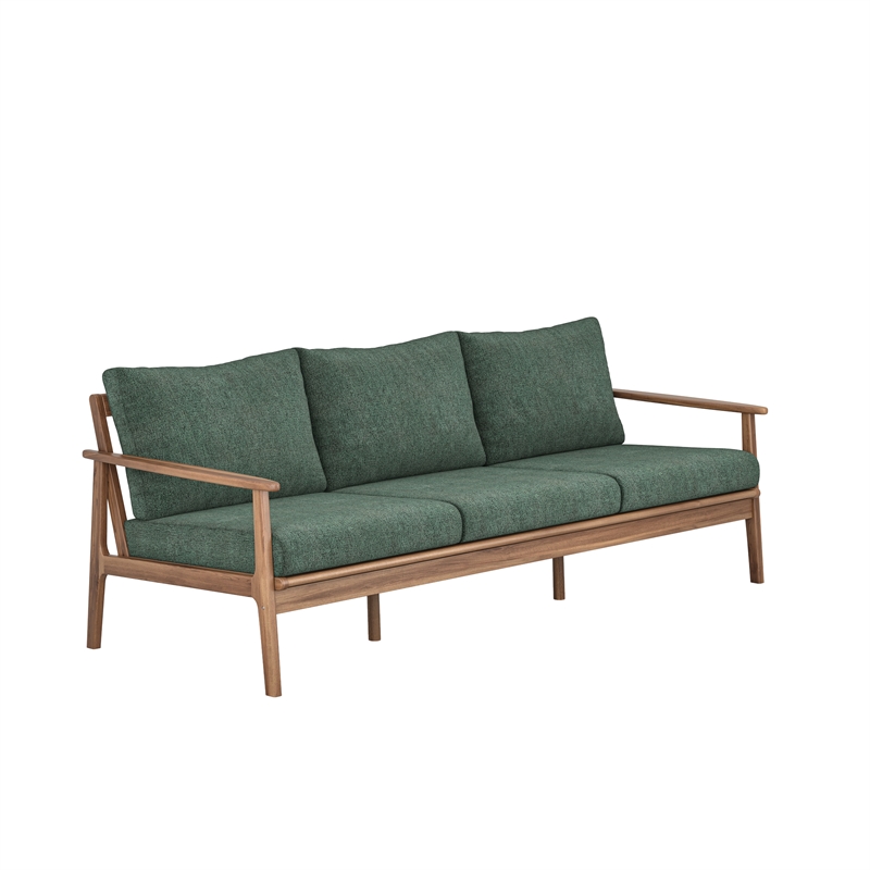 New Classic Furniture Ashton 2-Piece Wood Patio Conversation Set in Moss Green