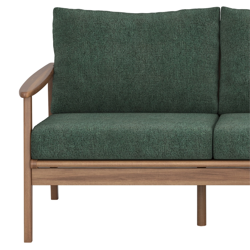 New Classic Furniture Ashton 2-Piece Wood Patio Conversation Set in Moss Green
