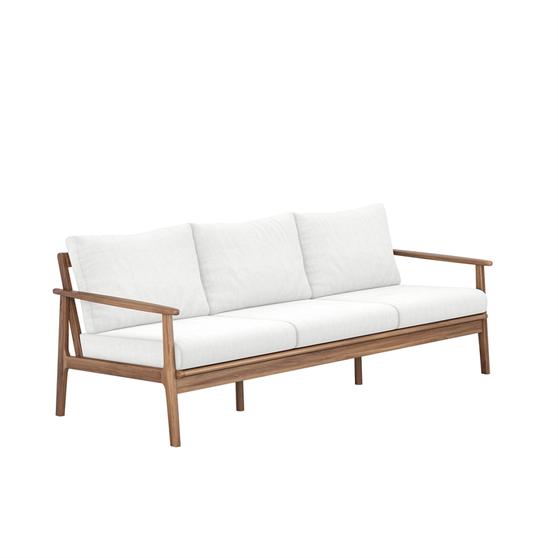 New Classic Furniture Ashton 2-Piece Wood Patio Conversation Set in Natural