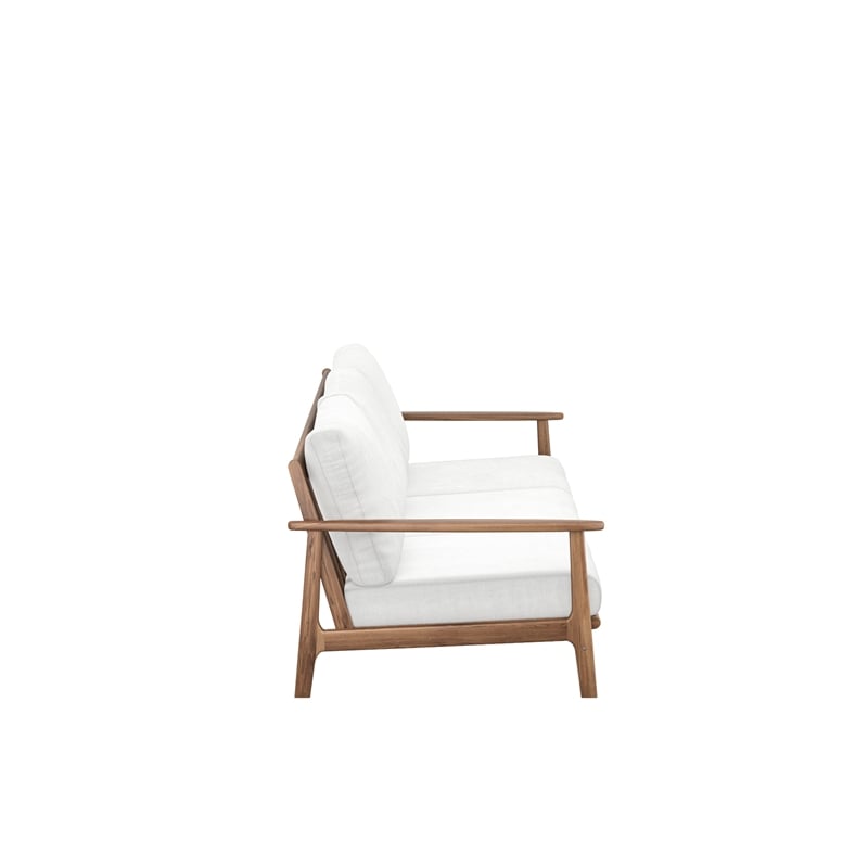 New Classic Furniture Ashton Wood/Fabric Patio Sofa in Natural
