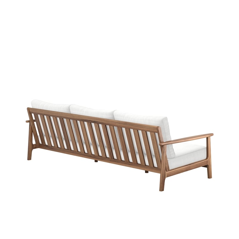 New Classic Furniture Ashton Wood/Fabric Patio Sofa in Natural