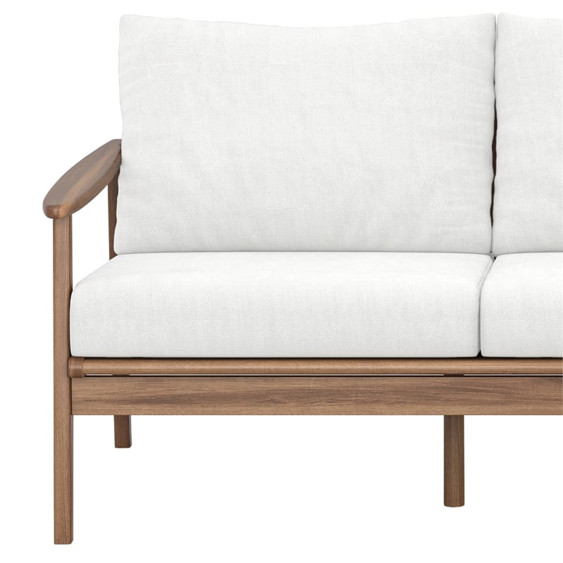New Classic Furniture Ashton Wood/Fabric Patio Sofa in Natural
