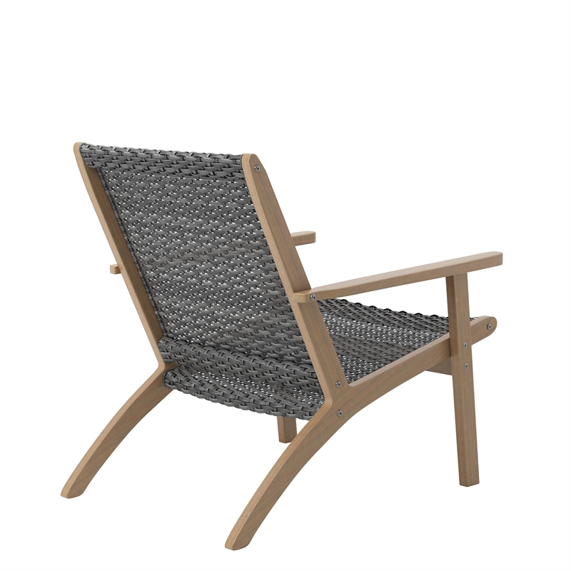 New Classic Furniture Radius 3-Piece Wood Patio Set in Gray