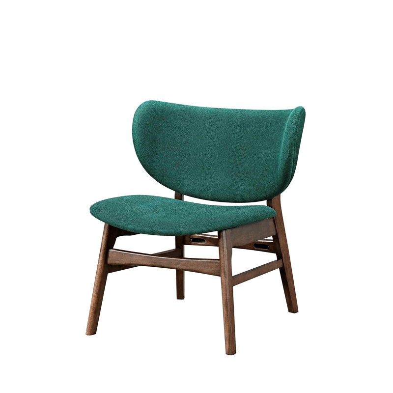 New Classic Furniture Adler 2-Piece Wood and Fabric Lounge Chair in Green