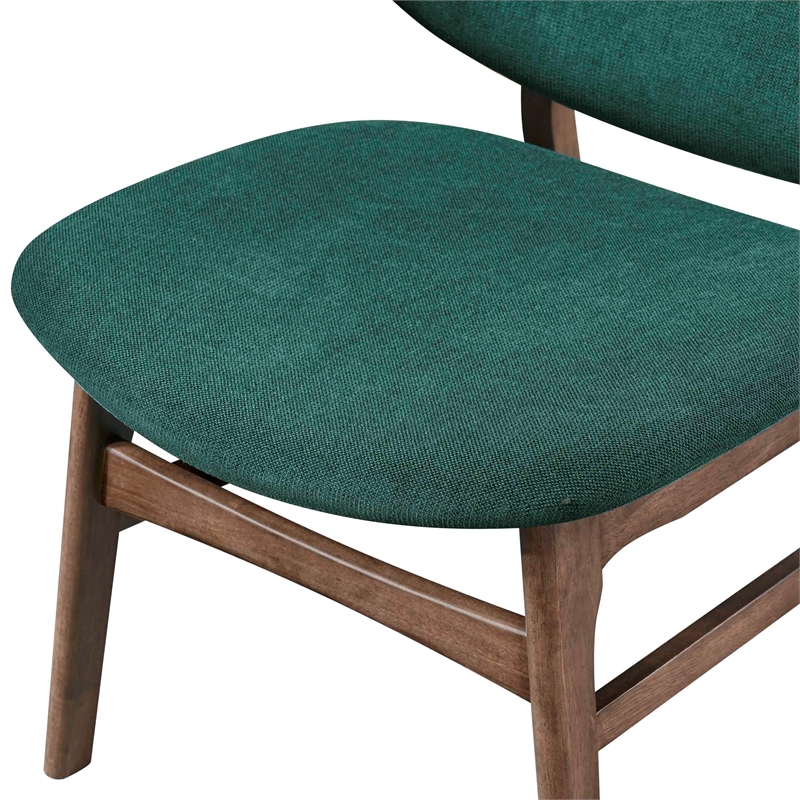 New Classic Furniture Adler 2-Piece Wood and Fabric Lounge Chair in Green