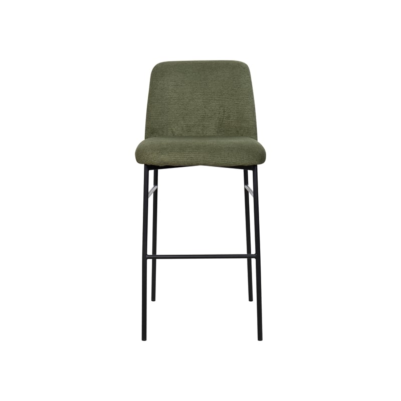 New Classic Furniture Erik Metal and Fabric Bar Chair in Green (Set of 2)