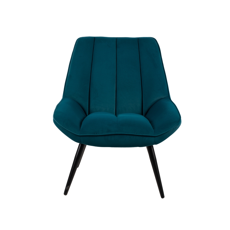New Classic Furniture Astrid Metal and Fabric Accent Chair in Green