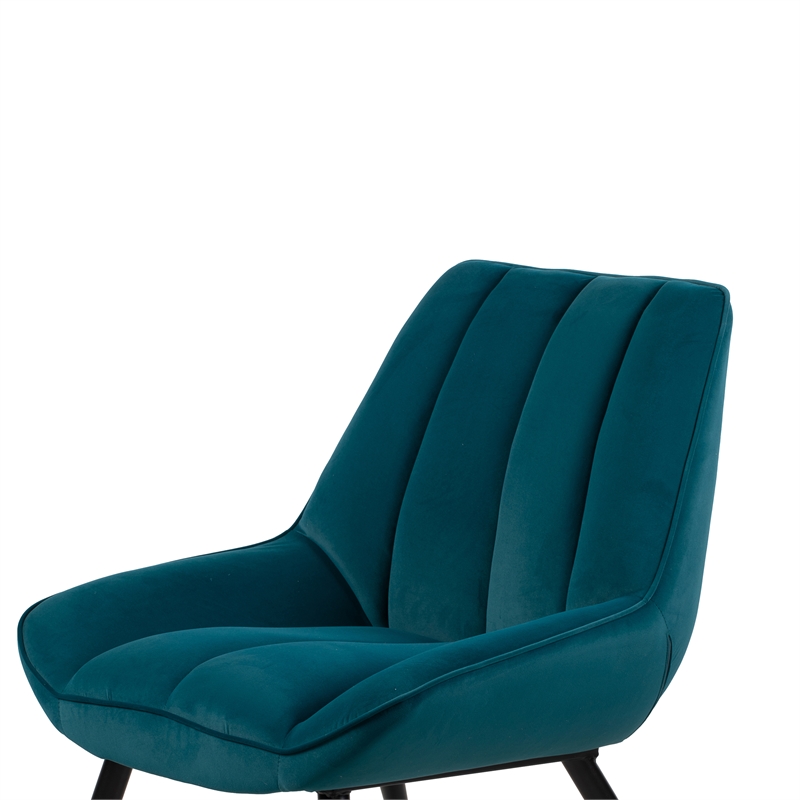 New Classic Furniture Astrid Metal and Fabric Accent Chair in Green