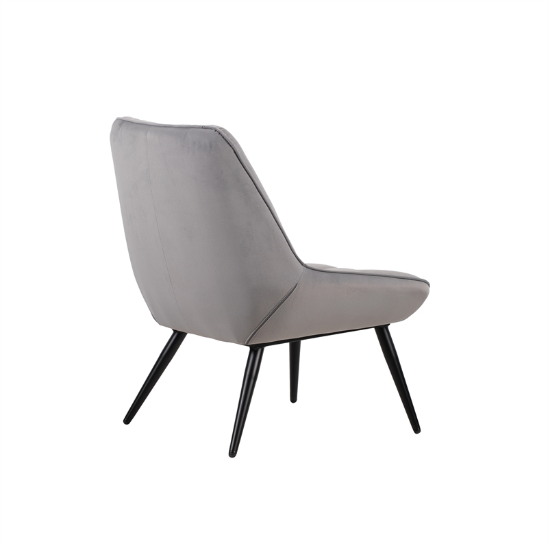 New Classic Furniture Astrid Metal and Fabric Accent Chair in Gray