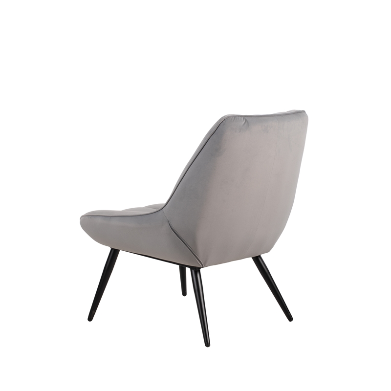New Classic Furniture Astrid Metal and Fabric Accent Chair in Gray