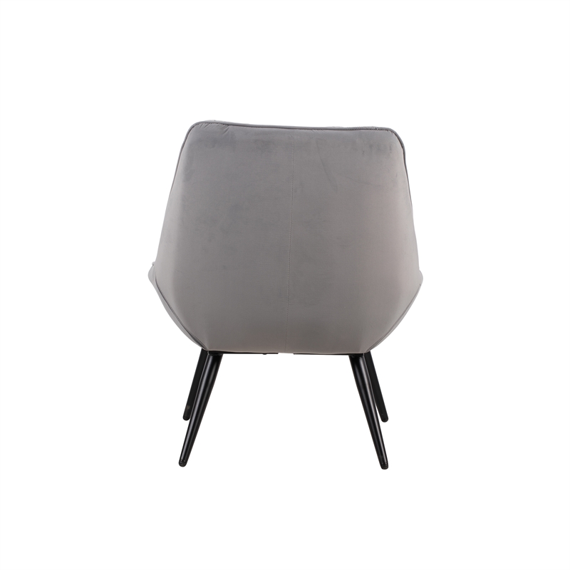 New Classic Furniture Astrid Metal and Fabric Accent Chair in Gray