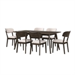 New Classic Furniture Rex 7-Piece Wood Rectangle Dining Set in Walnut