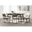 New Classic Furniture Rex 7-Piece Wood Rectangle Dining Set in Walnut