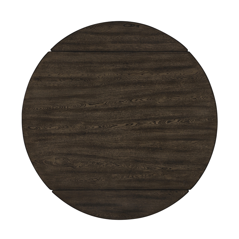 New Classic Furniture Rex Wood Dining Table with Self-Storing Leaves in Walnut