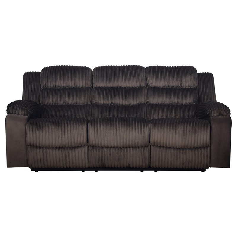 New Classic Furniture Willow 3-Piece Wood & Fabric Living Room Set in Brown