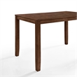 New Classic Furniture Pascal Wood Rectangular Counter Dining Table in Walnut