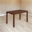 New Classic Furniture Pascal Wood Rectangular Counter Dining Table in Walnut