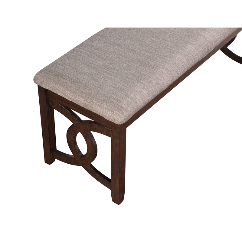 New Classic Furniture Gia 6-Piece Wood Dining Table Set in Cherry