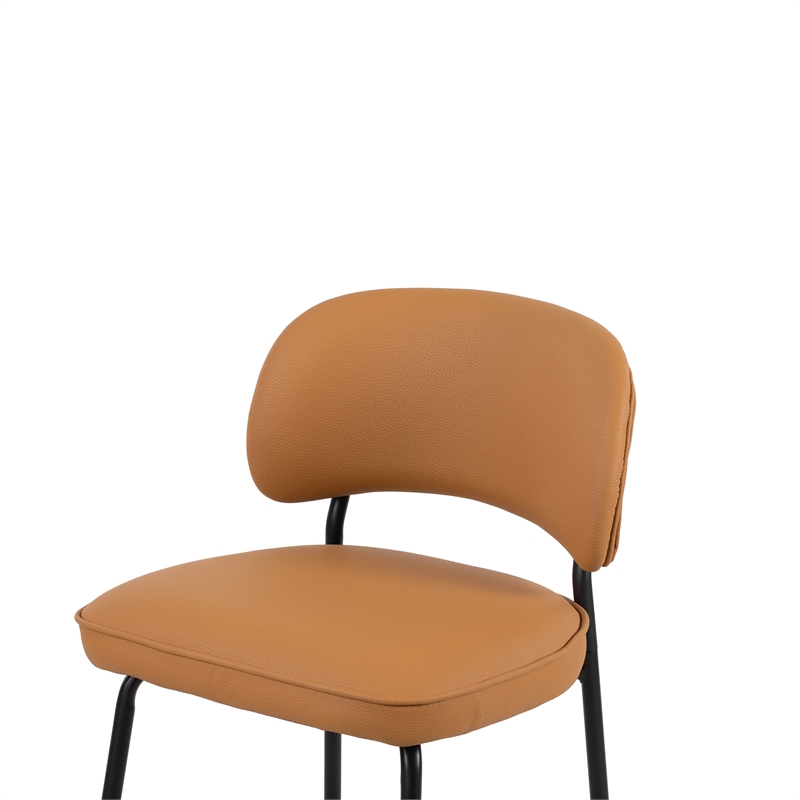 New Classic Furniture Blythe Vegan Leather Counter Chair in Orange (Set of 4)
