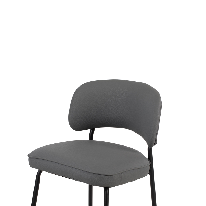New Classic Furniture Blythe Vegan Leather Bar Chair in Gray (Set of 4)