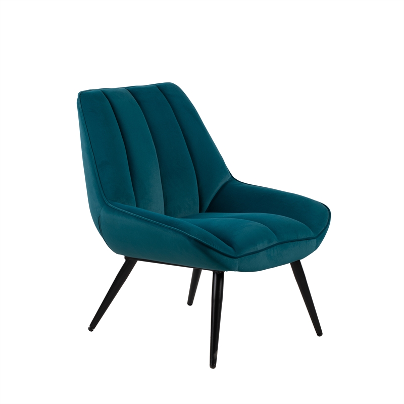 New Classic Furniture Astrid Velvet Upholstered Accent Chair in Green (Set of 2)