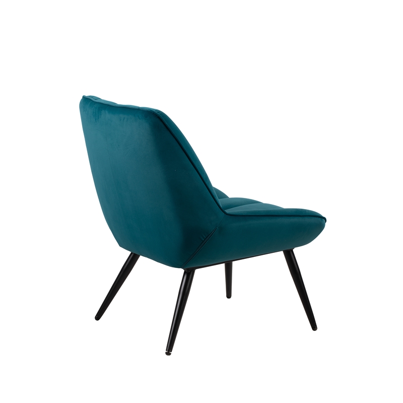 New Classic Furniture Astrid Velvet Upholstered Accent Chair in Green (Set of 2)