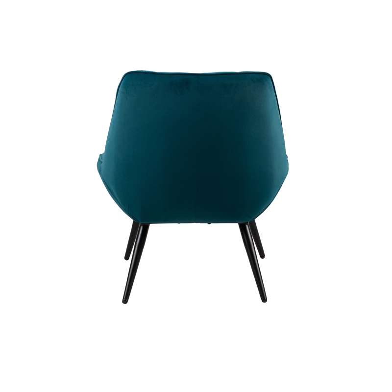 New Classic Furniture Astrid Velvet Upholstered Accent Chair in Green (Set of 2)