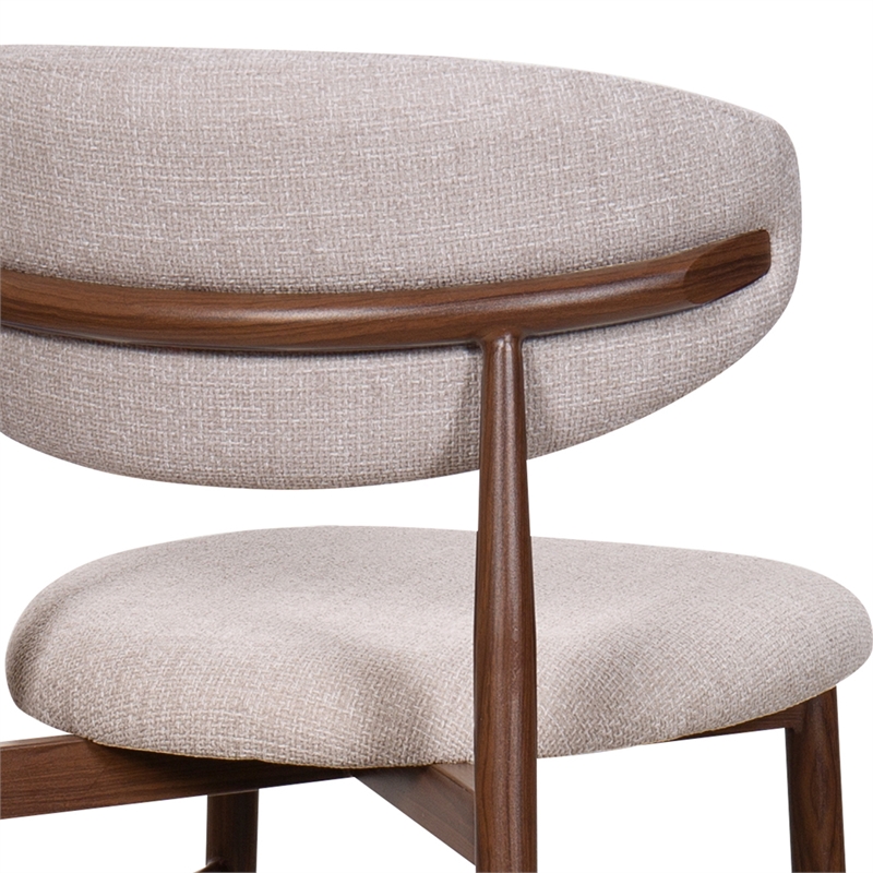 New Classic Furniture Royce Metal and Fabric Bar Chair in Toast/Brown (Set of 6)