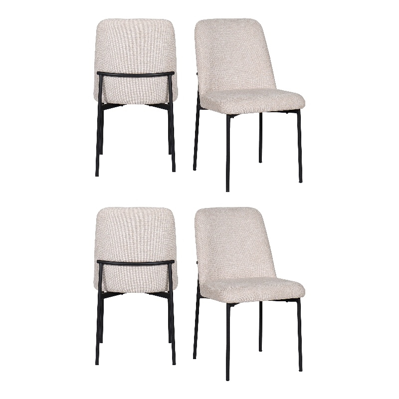New Classic Furniture Erik Fabric Upholstered Dining Chair in Beige (Set of 4)