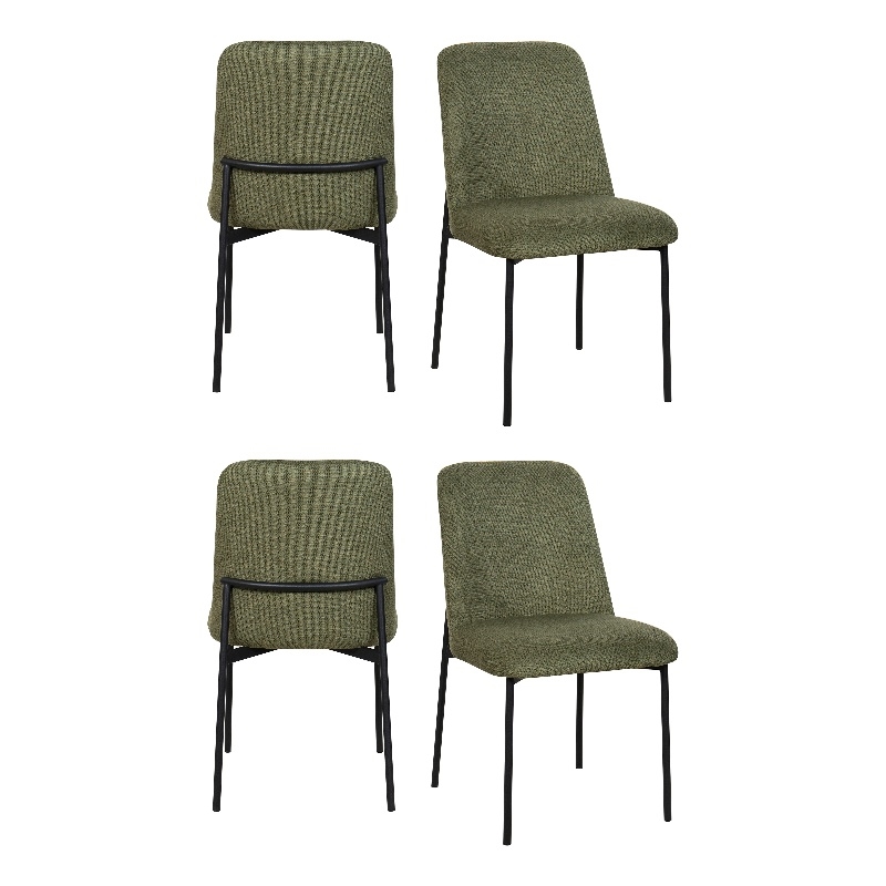 New Classic Furniture Erik Fabric Upholstered Dining Chair in Green (Set of 4)