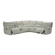 New Classic Furniture Remsen 3-Piece Polyester Fabric Manual Sectional in Latte