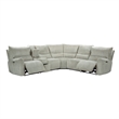 New Classic Furniture Remsen 3-Piece Polyester Fabric Power Sectional in Latte