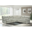 New Classic Furniture Remsen 3-Piece Polyester Fabric Power Sectional in Latte