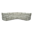 New Classic Furniture Remsen 3-Piece Polyester Fabric Power Sectional in Latte