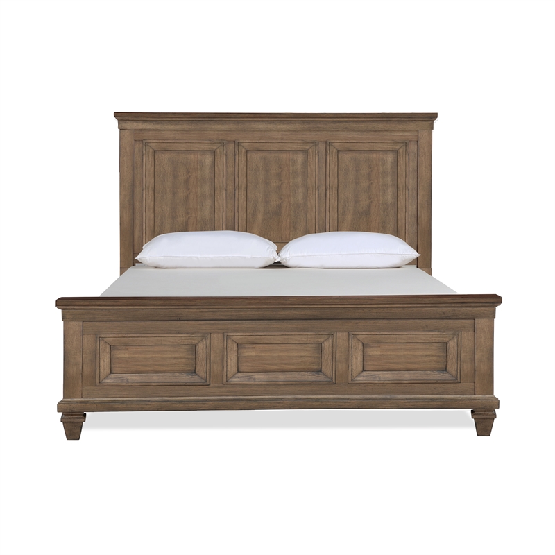 New Classic Furniture Mariana Wood King Size Bed in Vintage Mocha