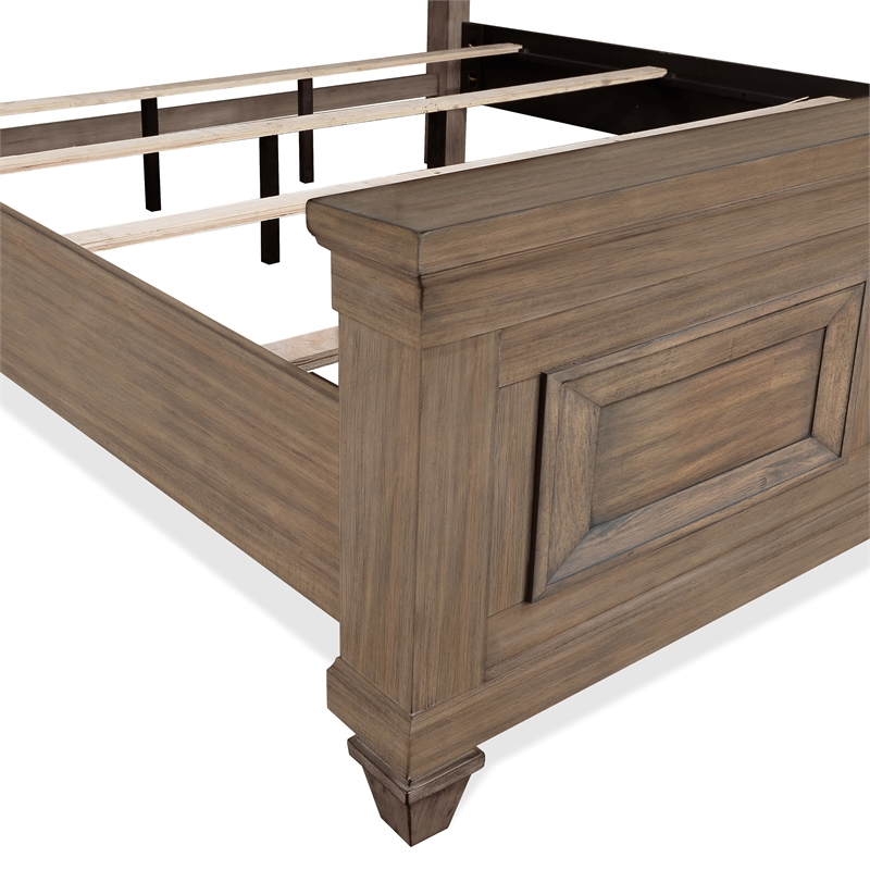 New Classic Furniture Mariana Wood King Size Bed in Vintage Mocha