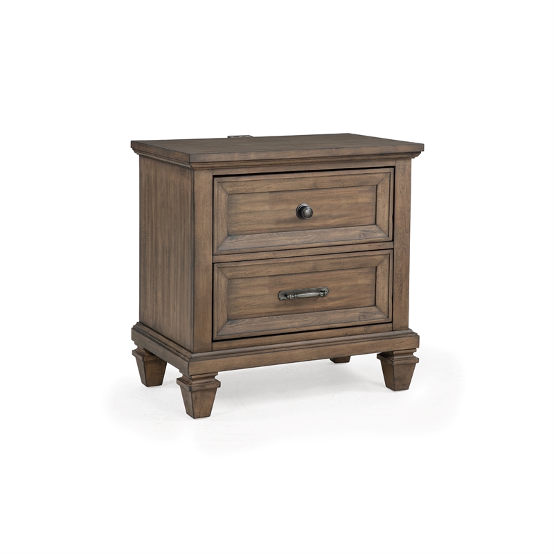 New Classic Furniture Mariana 5-Piece Wood King Bedroom Set w Chest in Mocha