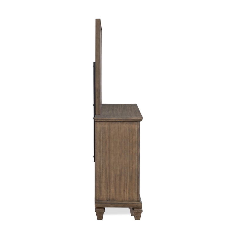New Classic Furniture Mariana 5-Piece Wood Cal King Bedroom Set w Chest in Mocha