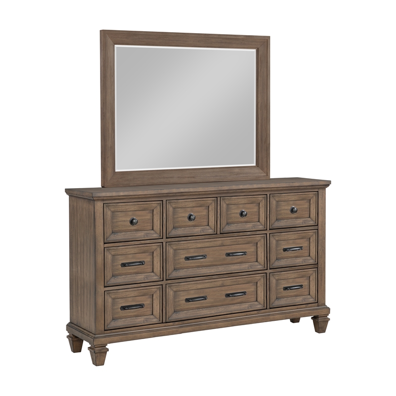 New Classic Furniture Mariana 5-Piece Wood Cal King Bedroom Set in Mocha