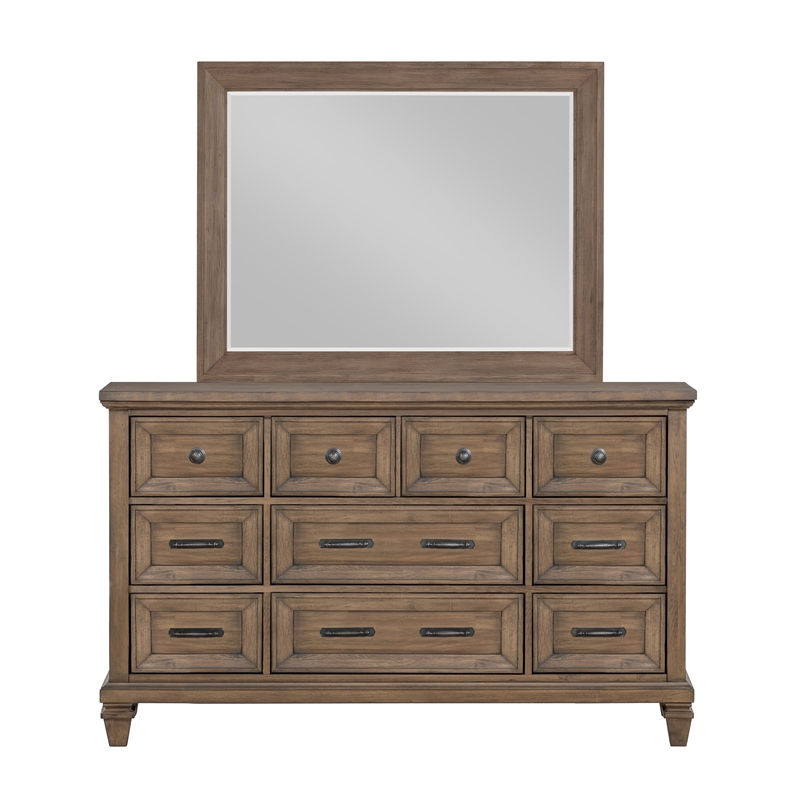 New Classic Furniture Mariana 5-Piece Wood Cal King Bedroom Set in Mocha