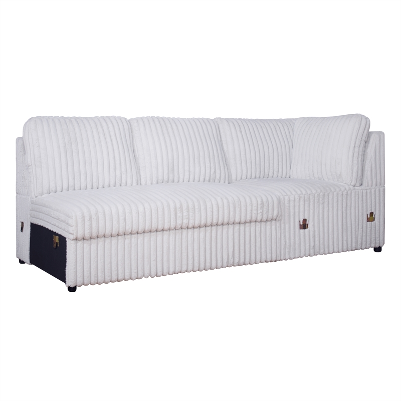 New Classic Furniture Bliss 5-Piece Fabric Upholstered Sectional in Mist Gray