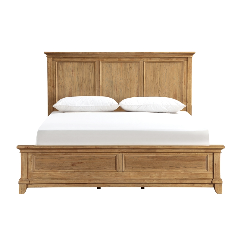 New Classic Furniture Sunstone Wood King Panel Bed in Honey Brown