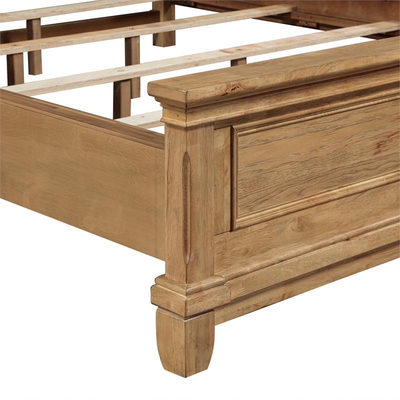 New Classic Furniture Sunstone Wood King Panel Bed in Honey Brown
