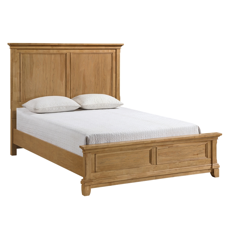 New Classic Furniture Sunstone Wood Queen Panel Bed in Honey Brown