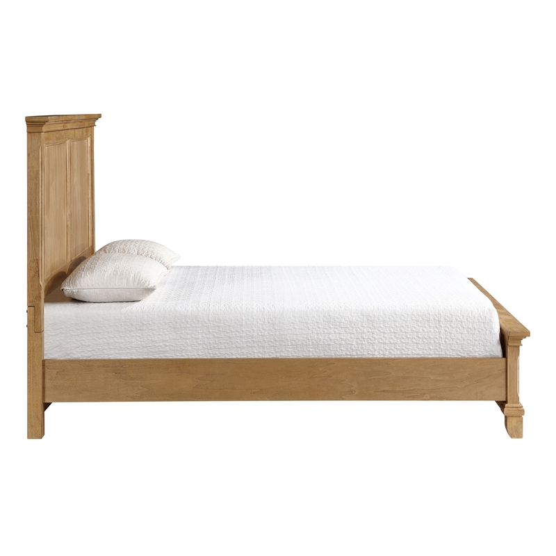 New Classic Furniture Sunstone Wood Queen Panel Bed in Honey Brown