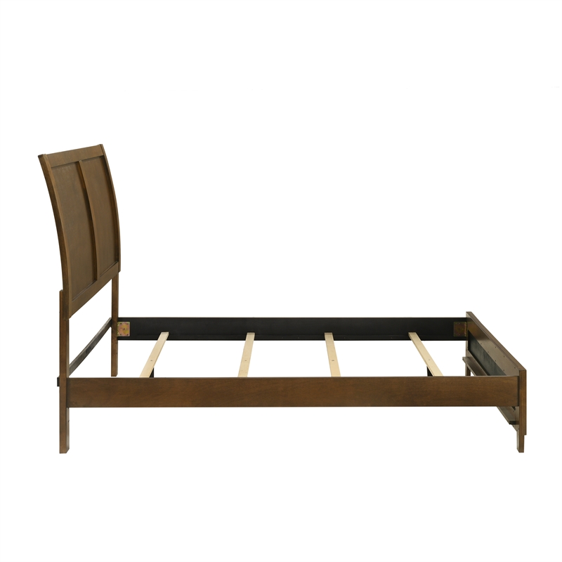 New Classic Furniture Ballard Wood Queen Panel Bed in Walnut Brown