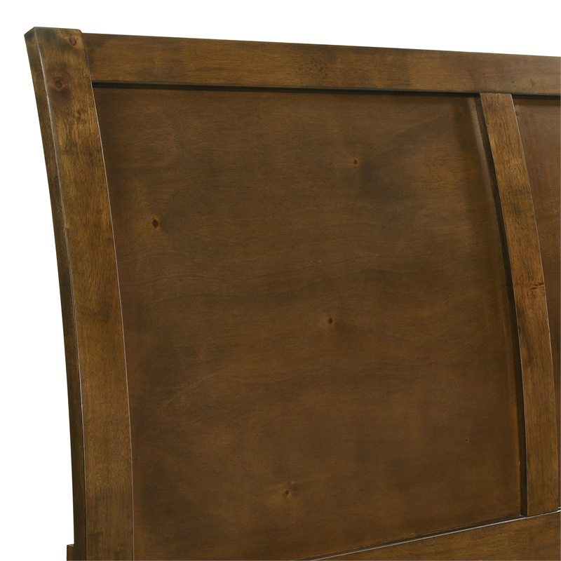 New Classic Furniture Ballard Wood Queen Panel Bed in Walnut Brown