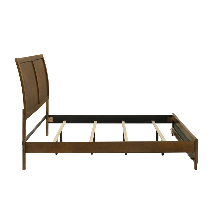 New Classic Furniture Ballard Wood King Panel Bed in Walnut Brown