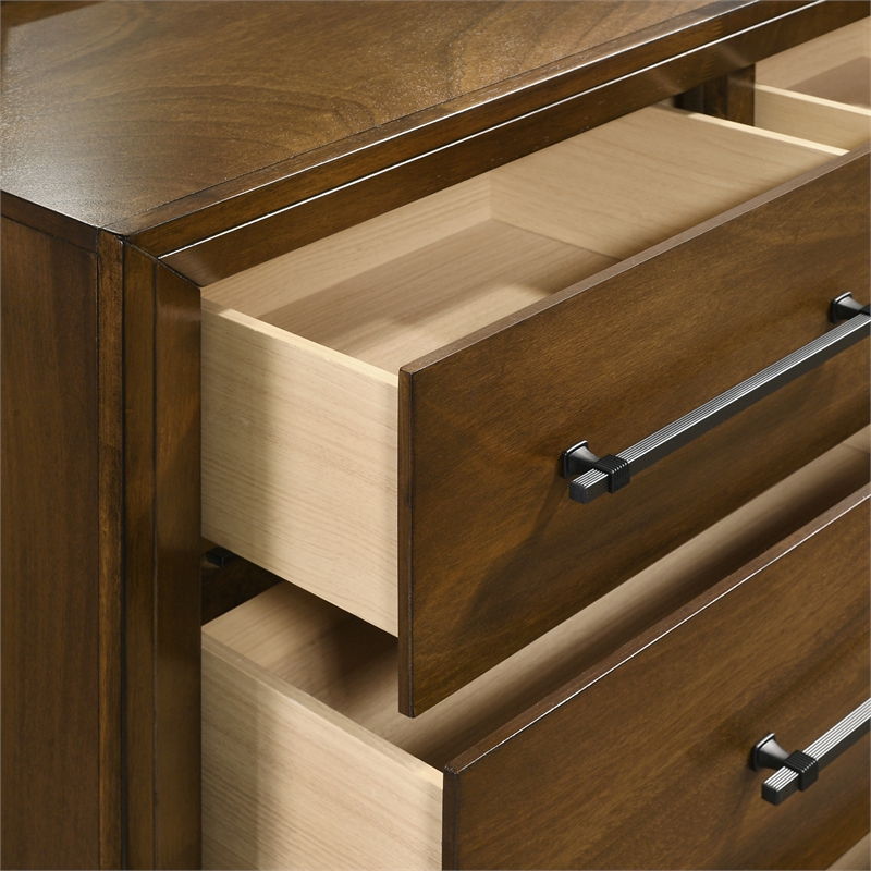 New Classic Furniture Ballard 4-Piece Wood Queen Bedroom Set in Walnut