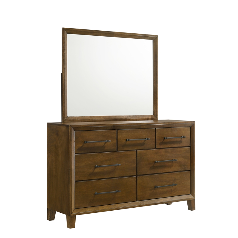 New Classic Furniture Ballard 4-Piece Wood King Bedroom Set in Walnut